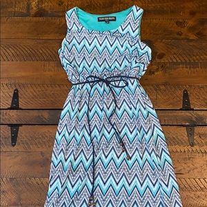 Three Pink Hearts - long dress - size 8